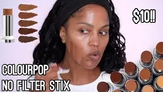 NEW COLOURPOP NO FILTER FOUNDATION STIX REVIEW | MAKEUPSHAYLA