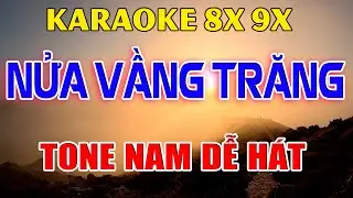 Karaoke Nửa Vầng Trăng Nhạc Trẻ Rumba 8x 9x Tone Nam ( Am ) Beat Phối Hay 2026