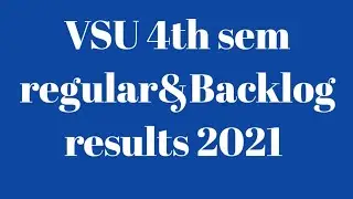 vikrama simhapuri university 4th semester regular results|VSU 4th sem regular&Backlog results 2021