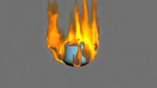 3ds Max Burning Teapot