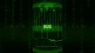 BUG   Retro CRT green screen glitch text animation