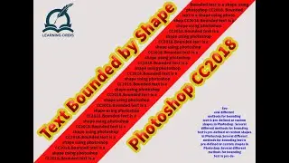 Bound text in a shape | Photoshop CC Tutorial