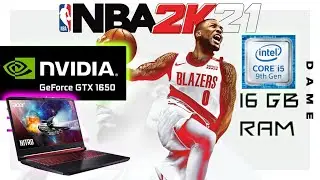 NBA 2K21 GAME TEST GTX 1650 16GB RAM 500 GB SSD CORE I5 9TH GEN