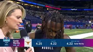 Texas WR XAVIER WORTHY set a NEW 40-YARD DASH RECORD 😳😱