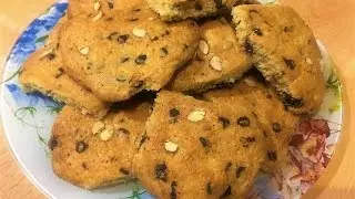 Печенье с шоколадом и орехами