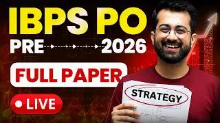 IBPS PO 2026 Prelims Quant Paper LIVE 🔥 35 Ques. Strategy + Real Exam Pattern | Aashish Arora