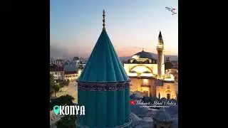 KONYA - Mevlana Türbesi ve Müzesi / Gün Batımı Drone Çekimi - 19.7.24