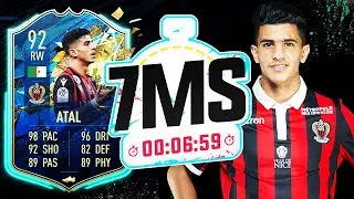 5* WEAK FOOT!! 92 TEAM OF THE SEASON ATAL 7 MINUTE SQUAD BUILDER - FIFA 20 ULTIMATE TEAM