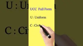 U.C.C  Full form   |  Full form of UCC  |  #fullform
