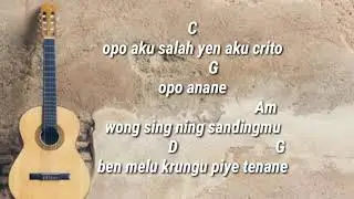 Lirik Dan Kunci Gitar || Didi Kempot Tatu