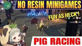 【Genshin Minigames】Pig Racing | Sayu Racing | Community Events & Welkin Giveaways!
