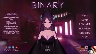 B1NARY Demo Playthrough: Female Route. 1/2 #unity #visualnovel #vtuber