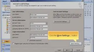 Setting Up Email for in Outlook 2007