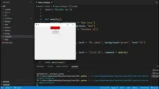 Python Tkinter: How to change Label Properties (Color, Text, Font size)