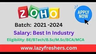 Zoho Off Campus Drive 2024 | Software Developer Position #zoho #zohorecruitment #freshersjobs #jobs