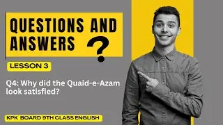 Quaid - A Great Leader: 9th Class English 📚 Unit 3 - Exercise | All KPK Boards | SLO Based Learning