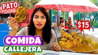 Eating VERY CHEAP STREET FOOD 🍖 2 pesos for roast beef! 😱 I TRIED THE DUCK! 🦆