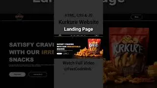 Create Kurkure Company Website Using HTML & CSS | Fast Code
