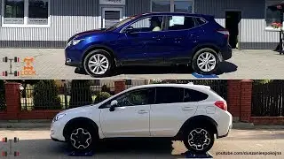 Subaru XV Crosstrek S-AWD vs Nissan Qashqai All Mode 4x4-i - 4x4 test on 3 rollers