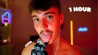 1 HOUR of ASMR slooow sticky Mouth Sounds *so wet 😫