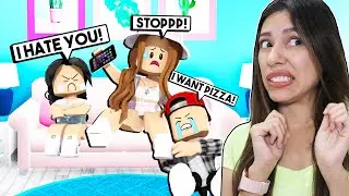 MY STEP-DAUGHTER BABYSITS MY KIDS for THE FIRST TIME! (Roblox Bloxburg)