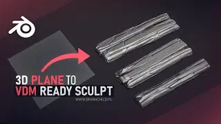 Quick 3D Sculpting in BLENDER | 3D SCULPTING STYLIZED WOOD PLANK | Vector Displacement Map Ready