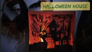 Halloween DIY decor idea. Halloween house from paper
