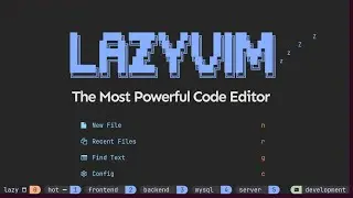 NeoVim with LazyVim: The most feature rich editor for programming.