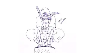 MENGGAMBAR UCHIHA ITACHI