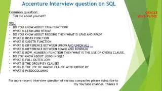 Accenture interview questions and answers