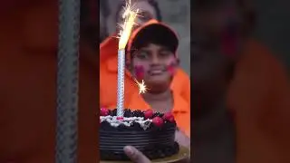PAT day celebrations at Uppal ft. #OrangeArmy 🎂🧡 #PlayWithFire #SRHvLSG