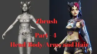 Zbrush Character Tutorial - Sculpting A Stylize Girl (Part 4)