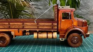 CAMINHÃO MERCEDES BENZ 1113 FEITO DE MADEIRA - VÍDEO COMPLETO #DIY #woodworking