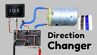 How to make DC Motor Direction Changer with Only 2 Relays !