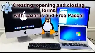 Starting multi-form application in Lazarus (Free Pascal). Opening and closing forms and dialogs.