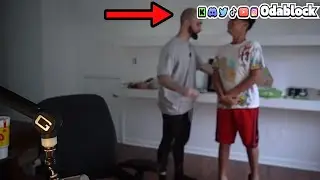Odablock compares height with his brother