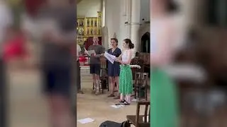 SANSARA rehearsing Palestrina’s Stabat Mater, arr. Jonathan Harvey
