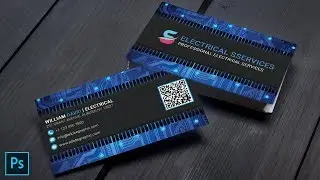 Electrical Business Card Design - Photoshop Tutorial