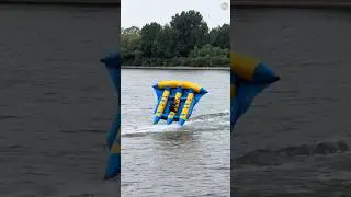 New Type Of Boat That Can Fly 🤯 Flying Kite Tubes 😯#shorts