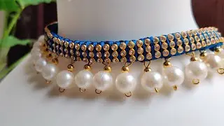 DIY || Beautiful Necklace with Silk Thread & Stone lace