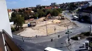 Veszprém belvárosi körfogalom építése előtt 2011.09.24