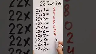 22 time table trick #viral #trending #maths