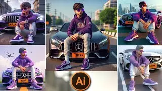 How to Create 3D Ai Name Images with Car | Bing app photo editing | Bing image creator tutorial