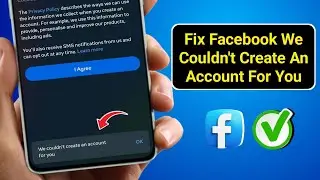 How to fix facebook we couldn't create an account for you | facebook account create problem