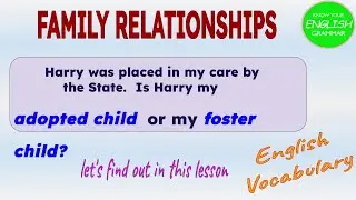 Family Relationships Explained in English | Members of the Family | English Vocabulary