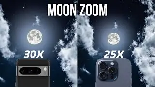 Google Pixel 8 Pro vs iPhone 15 Pro Max Moon Zoom Test