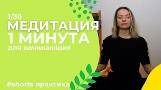 Дышим 1 минуту. #shorts практика против тревожности и новогоднего стресса. Медитация для начинающих