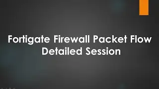 Fortigate firewall packet flow explained - Detailed | English & Hindi | Fortinet