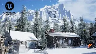Unreal Engine 5 Cinematic Render | The Snow Village Environment
