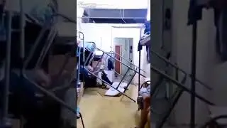 Only in Russia! Drunk Russian Falls With Bed! NEW 2017 August